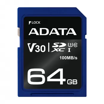 Cartão de memória ADATA ASDX64GUI3V30S-R 64 GB SDXC UHS-I Classe 10