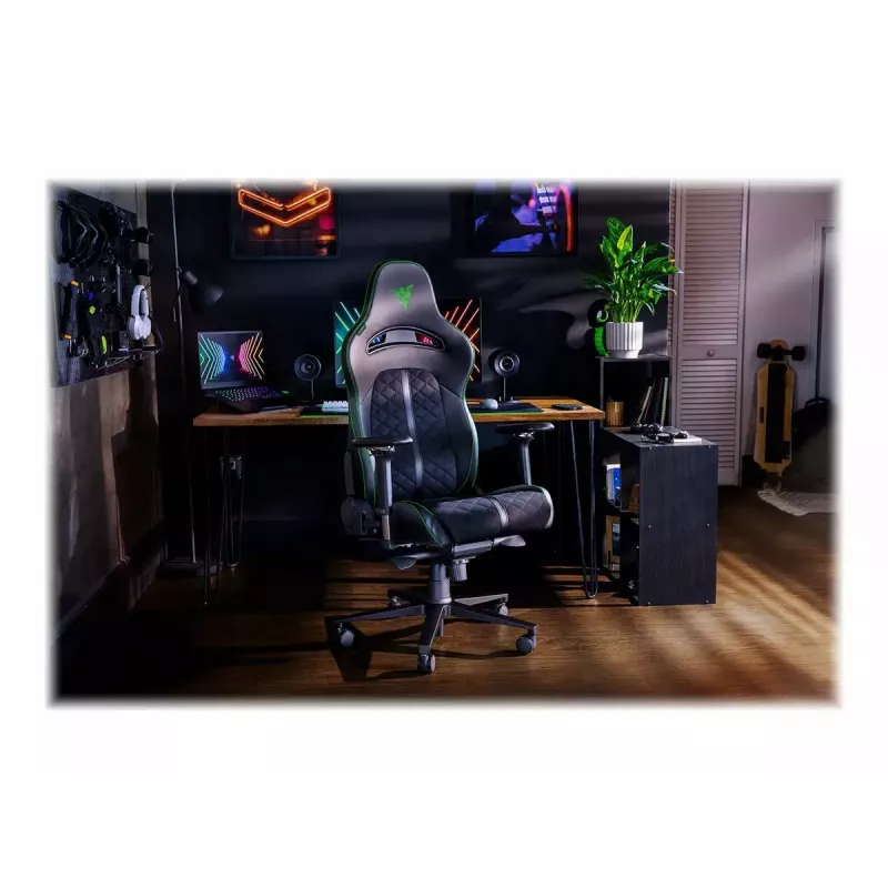 Cadeira gaming para PC Razer Enki com assento almofadado Preto, 136 kg, 670x680x1380 mm