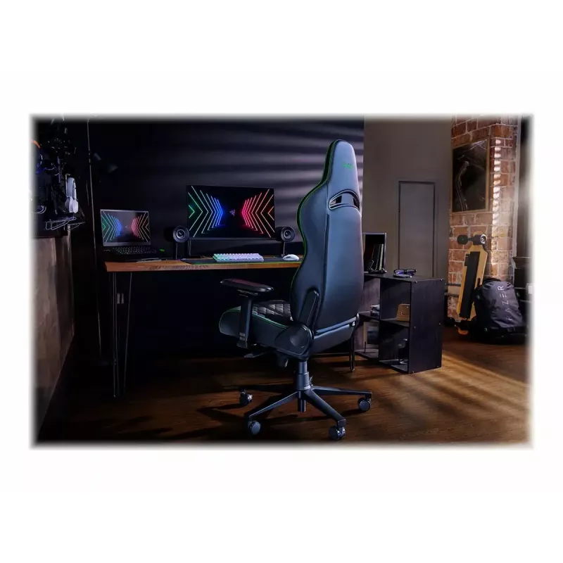 Cadeira gaming para PC Razer Enki com assento almofadado Preto, 136 kg, 670x680x1380 mm