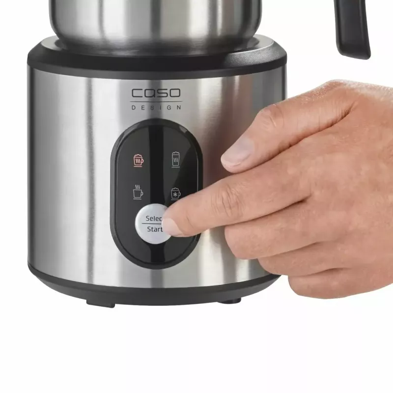 Espumador de leite Caso Crema & Choco 500 W 0,35 l – espumador de leite elétrico para espuma quente e fria