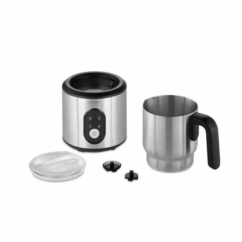 Espumador de leite Caso Crema & Choco 500 W 0,35 l – espumador de leite elétrico para espuma quente e fria