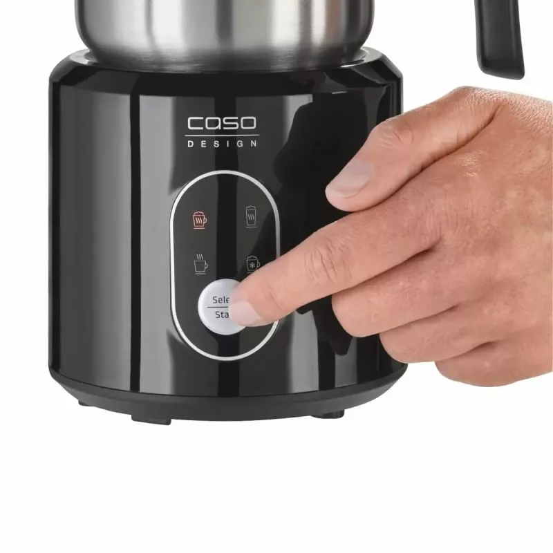 Espumador de leite Caso 1665 Espumador de leite automático Preto Aço inoxidável