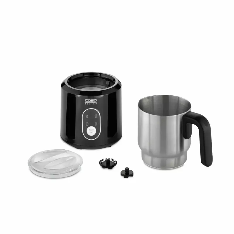 Espumador de leite Caso 1665 Espumador de leite automático Preto Aço inoxidável