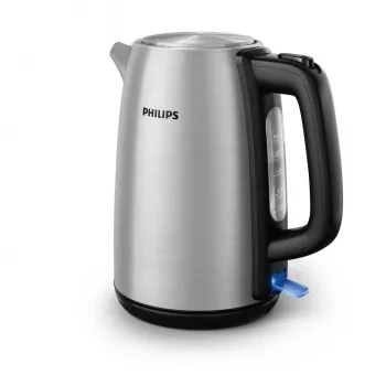 Philips Viva Collection HD9351/90 Chaleira elétrica, 1,7 L, 2020 W, metal, indicador de nível de água, sem fios, filtro