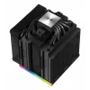Arrefecedor de CPU DeepCool AK620 12 cm, duas ventoinhas de 120 mm, 6 heatpipes, TDP 260 W, PWM, FDB, altura 160 mm, preto