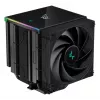 Arrefecedor de CPU DeepCool AK620 12 cm, duas ventoinhas de 120 mm, 6 heatpipes, TDP 260 W, PWM, FDB, altura 160 mm, preto