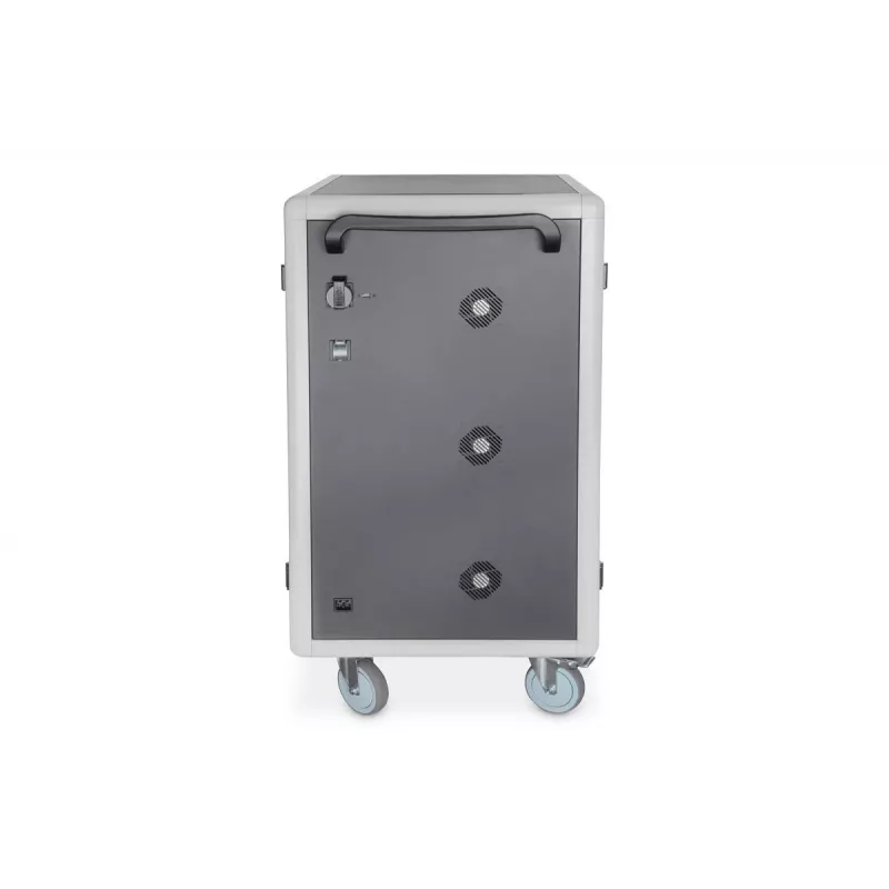 Carrinho de carregamento DIGITUS 30 lugares, 15,6 polegadas, preto 1100 x 700 x 650 mm, incl. USB, PDU, ventoinha
