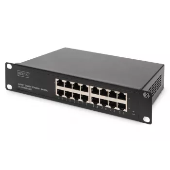 Switch Gigabit Ethernet DIGITUS 16 portas 10 polegadas não gerido