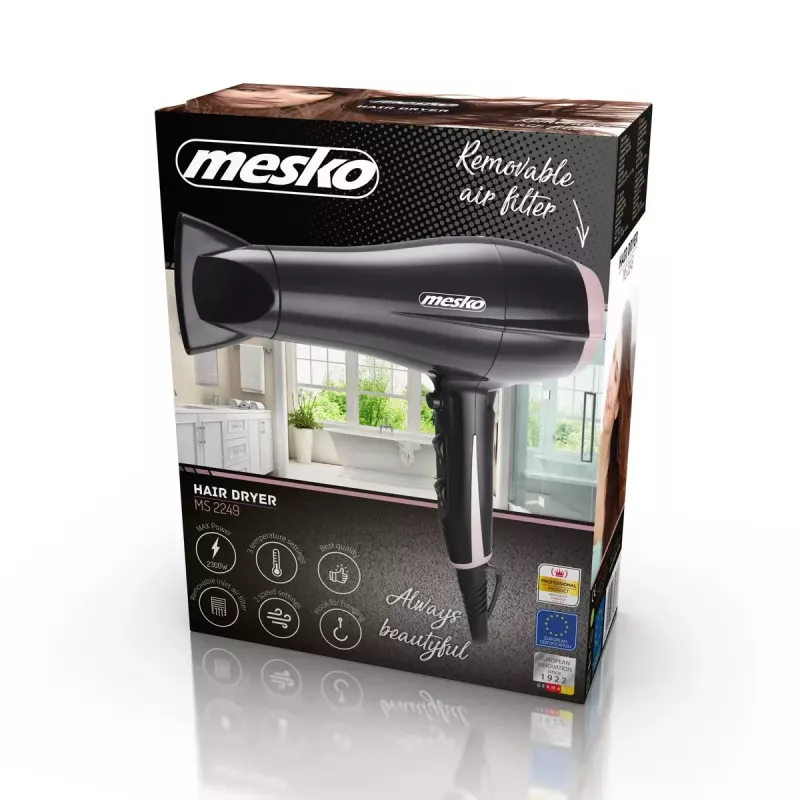 Secador de cabelo Mesko MS 2249 2000 W preto/rosa