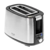Torradeira Adler AD 3214, 2 fatias aço inoxidável, 900 W, 7 níveis de tostagem, descongelar/reaquecer/desligamento automático