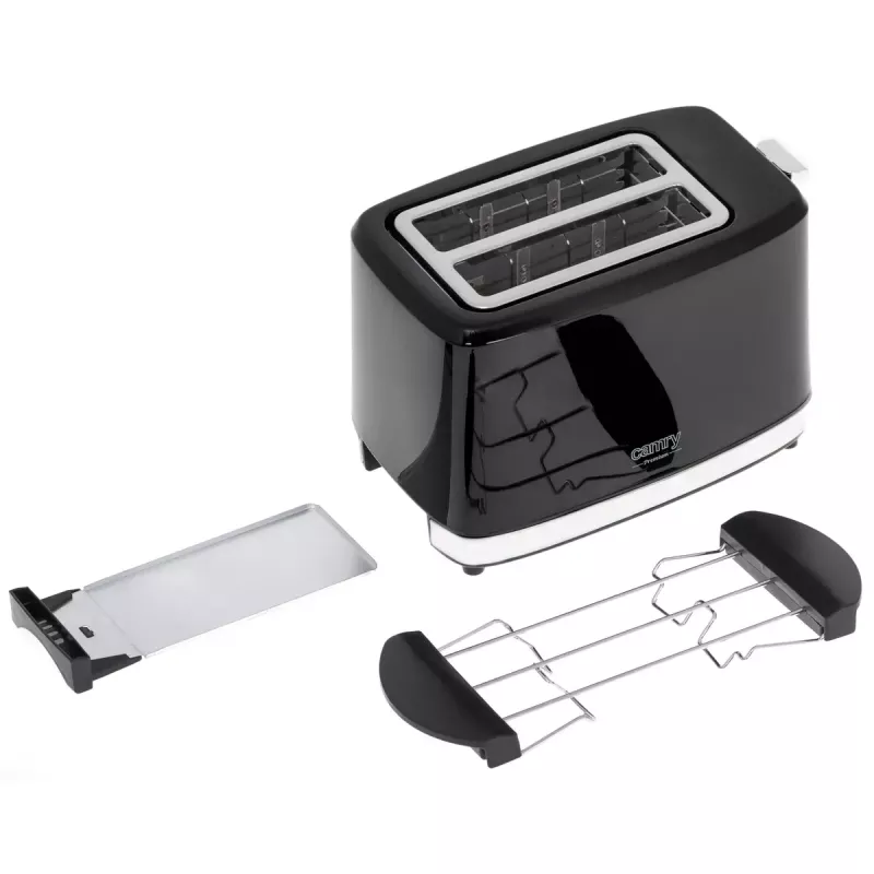 Torradeira Camry Premium CR 3218 2 fatias 900 W preto prateado