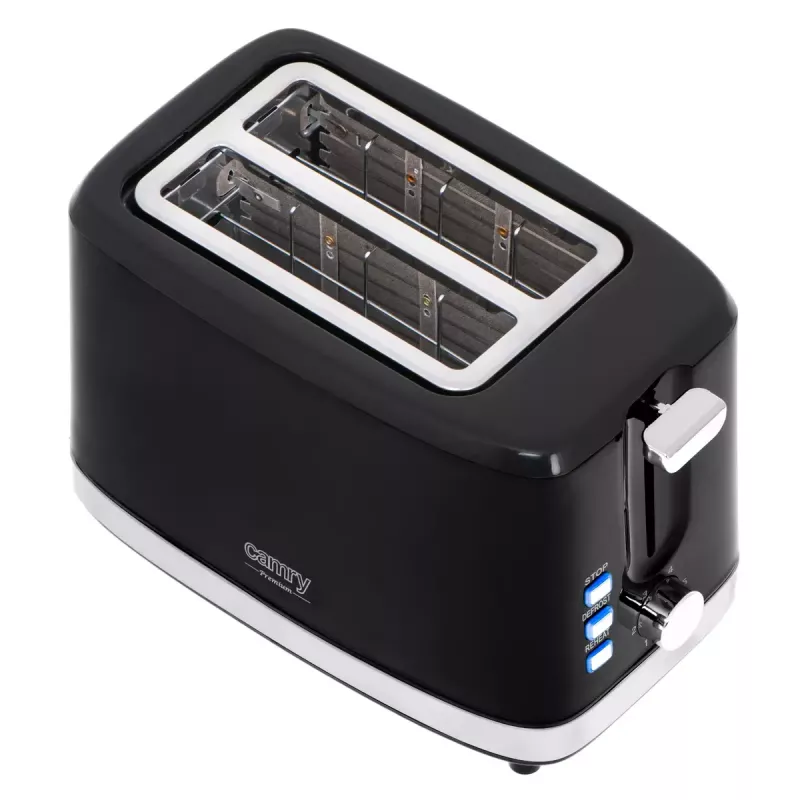 Torradeira Camry Premium CR 3218 2 fatias 900 W preto prateado