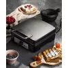 Máquina de waffles Adler AD 3049, 4 waffles quadrados, antiaderente, 1800 W, preta