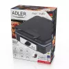 Máquina de waffles Adler AD 3049, 4 waffles quadrados, antiaderente, 1800 W, preta