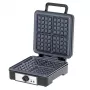Máquina de waffles Adler AD 3049, 4 waffles quadrados, antiaderente, 1800 W, preta