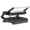 Grelhador de contacto Adler AD 3052 retangular aço/preto, 1200 W, superfície grelhada, tampa com fecho