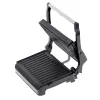 Grelhador de contacto Adler AD 3052 retangular aço/preto, 1200 W, superfície grelhada, tampa com fecho