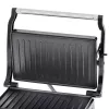 Grelhador de contacto Adler AD 3052 retangular aço/preto, 1200 W, superfície grelhada, tampa com fecho