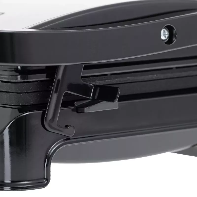 Grelhador de contacto Adler AD 3052 retangular aço/preto, 1200 W, superfície grelhada, tampa com fecho