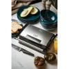 Grelhador de contacto Adler AD 3052 retangular aço/preto, 1200 W, superfície grelhada, tampa com fecho