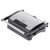 Grelhador de contacto Adler AD 3052 retangular aço/preto, 1200 W, superfície grelhada, tampa com fecho