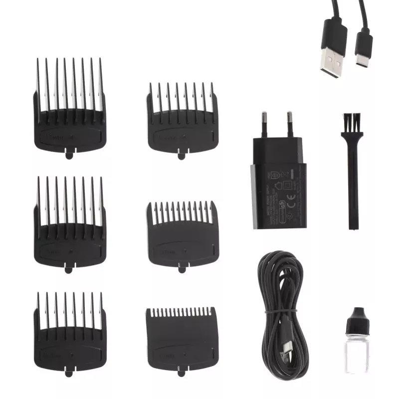 Máquina de cortar cabelo Adler AD 2831 prateada aço inoxidável em V 1 mm