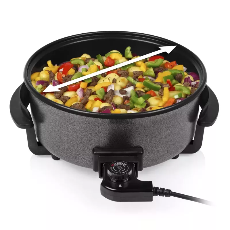 Frigideira multifunções Tristar PZ-9135 XL redonda preta aço 1500W