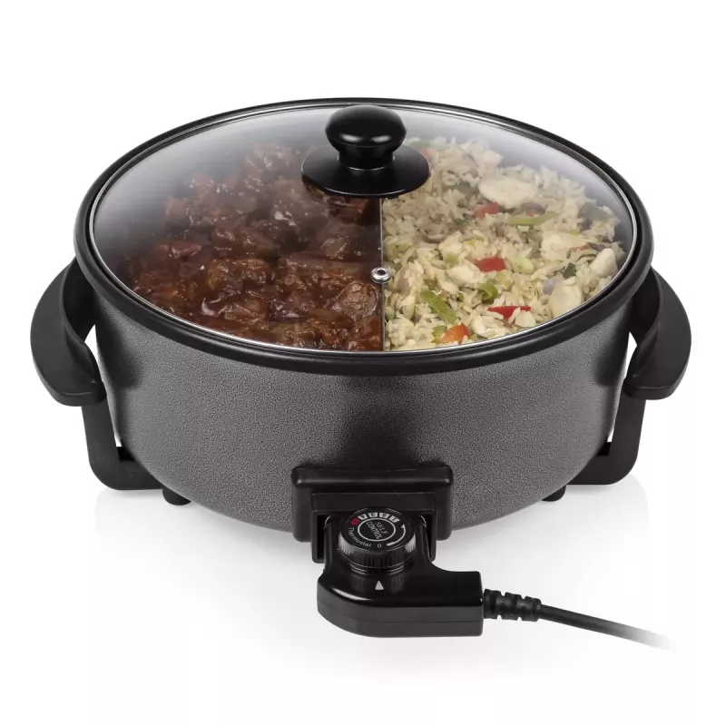 Frigideira multifunções Tristar PZ-9135 XL redonda preta aço 1500W