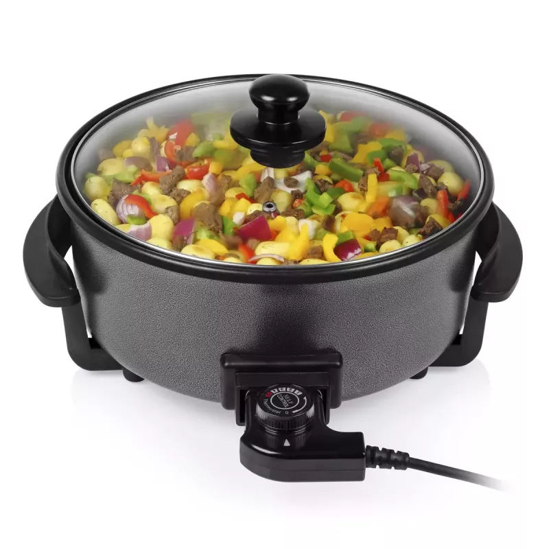 Frigideira multifunções Tristar PZ-9135 XL redonda preta aço 1500W