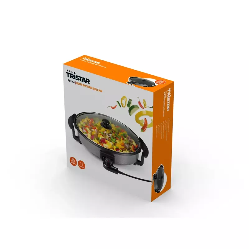 Frigideira de grelhar Tristar PZ-2964 multifunções redonda preta 40 cm