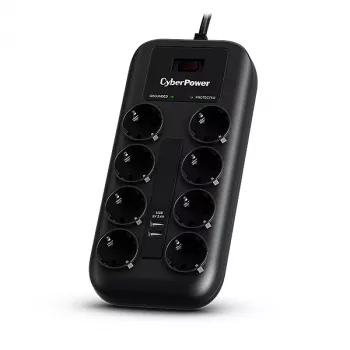 Proteção contra sobretensões CyberPower P0820SUF0-DE preto 8 saídas AC 200 - 250 V 1,8 m