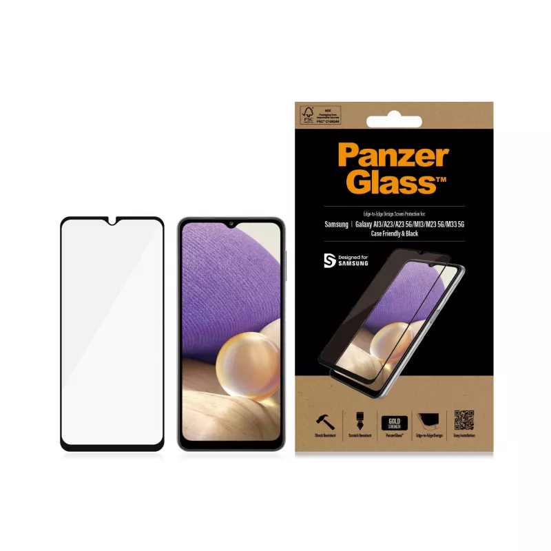 Película de proteção de ecrã PanzerGlass ® para Samsung Galaxy A13 | A23 | A23 5G | M13 | M23 5G | M33 5G
