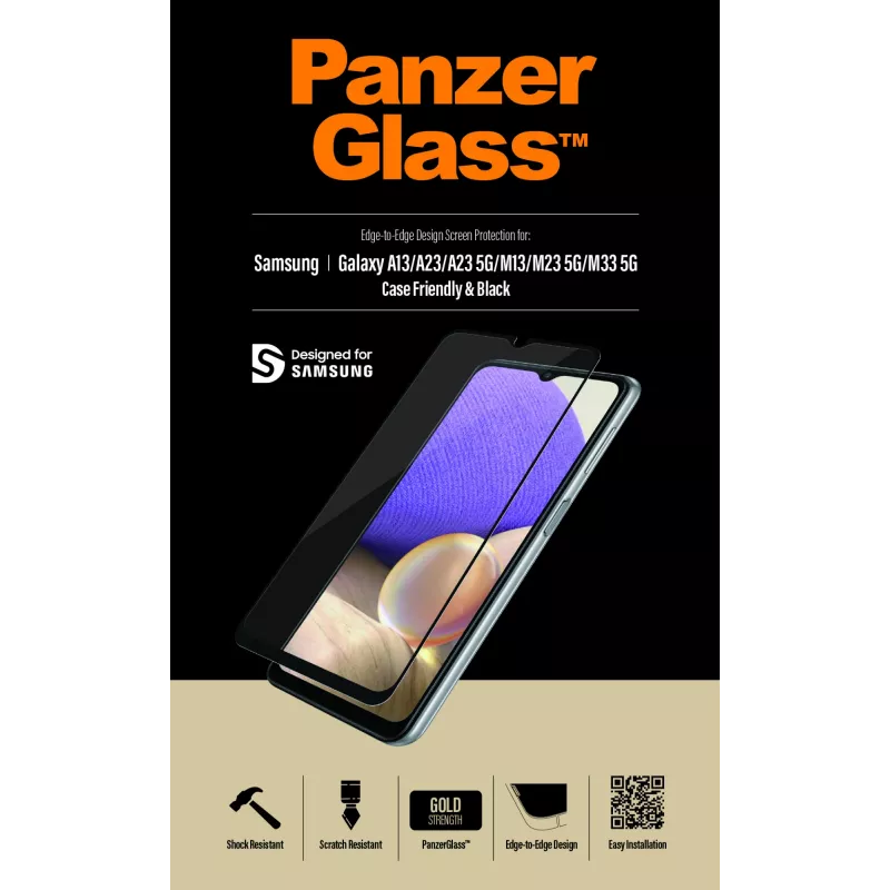 Película de proteção de ecrã PanzerGlass ® para Samsung Galaxy A13 | A23 | A23 5G | M13 | M23 5G | M33 5G