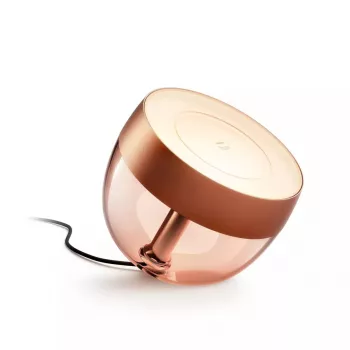 Candeeiro de secretária inteligente Philips Hue Iris cobre edição especial — 1 lâmpada, Bluetooth e Zigbee, 100–240V, cabo de 2m