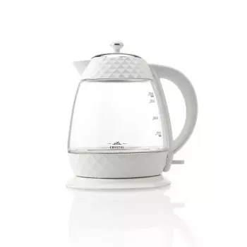 Chaleira elétrica Eta Crystal 1,7 L 2200 W transparente branca