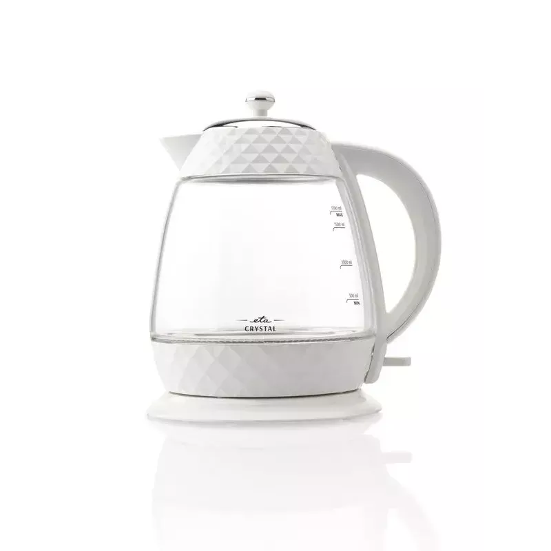 Chaleira elétrica Eta Crystal 1,7 L 2200 W transparente branca