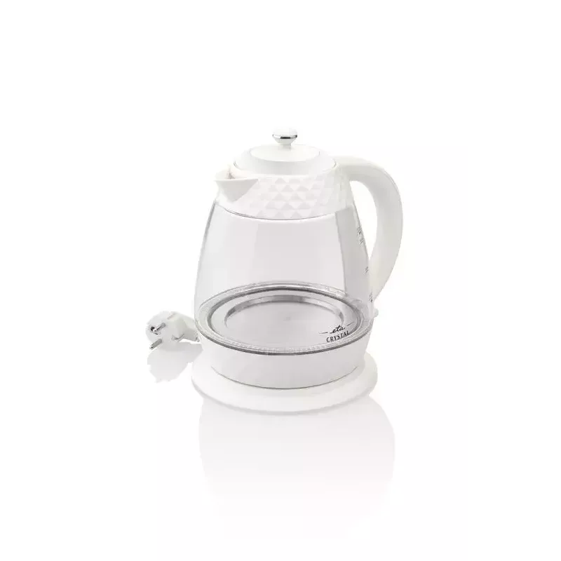 Chaleira elétrica Eta Crystal 1,7 L 2200 W transparente branca