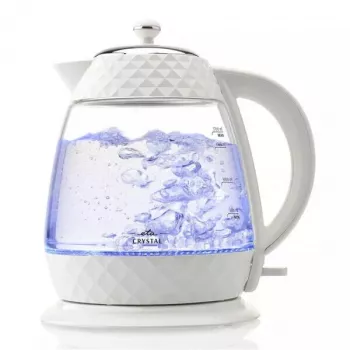Chaleira elétrica Eta Crystal 1,7 L 2200 W transparente branca