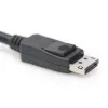 Cabo de ligação DisplayPort DIGITUS, DP M/M, 3 m com bloqueio, Ultra HD 8K, Versão 1.3/1.4, preto