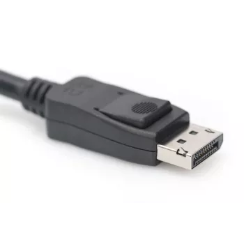 Cabo de ligação DisplayPort DIGITUS, DP M/M, 3 m com bloqueio, Ultra HD 8K, Versão 1.3/1.4, preto