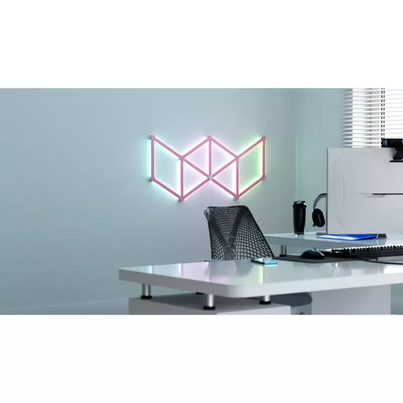 Nanoleaf Lines Skin NL59-0001PM-9PK, 60 graus, rosa mate, 9 unid.
