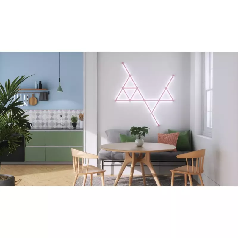 Nanoleaf Lines Skin NL59-0001PM-9PK, 60 graus, rosa mate, 9 unid.