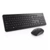 Conjunto de teclado e rato sem fios Dell KM3322W — QWERTY tamanho completo, RF sem fios, preto, uso de escritório