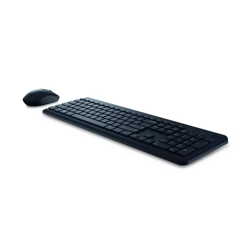 Conjunto de teclado e rato sem fios Dell KM3322W — QWERTY tamanho completo, RF sem fios, preto, uso de escritório