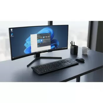 Conjunto de teclado e rato sem fios Dell KM3322W — QWERTY tamanho completo, RF sem fios, preto, uso de escritório