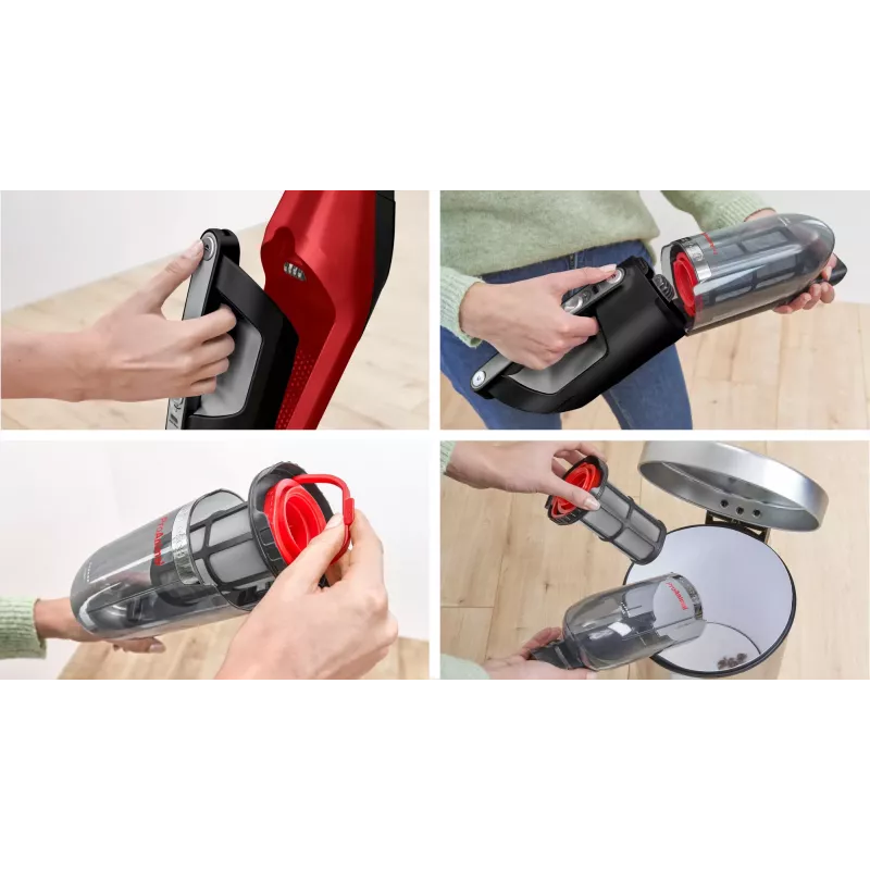 Aspirador com bateria Bosch Serie 4 BBH3ZOO28 — sem fios 25,2 V, depósito de pó 0,4 L, aspirador de mão removível