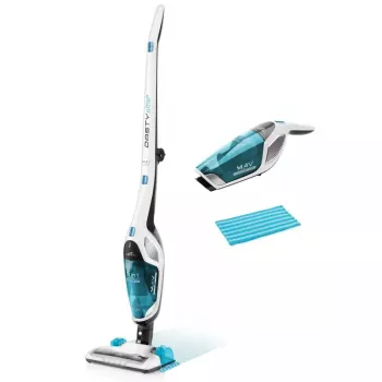 Aspirador com bateria ETA Dasty AquaPlus ETA344790010 — motor 95 W, bateria 14,4 V, até 45 min., haste e aparelho de mão, branco/azul
