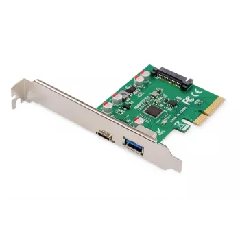 Placa PCIe DIGITUS USB-C + USB-A, até 10 Gbit/s