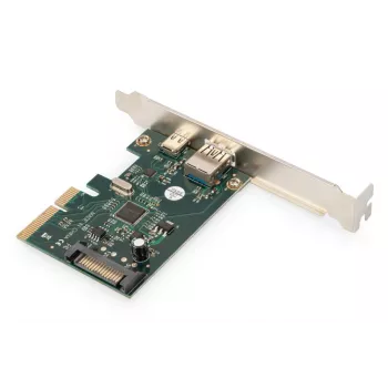 Placa PCIe DIGITUS USB-C + USB-A, até 10 Gbit/s
