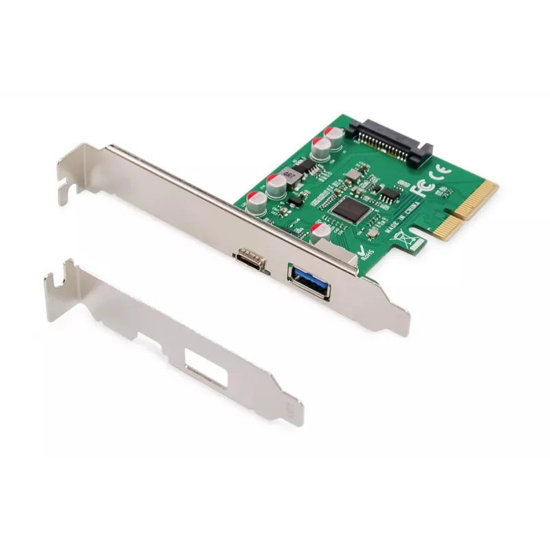 Placa PCIe DIGITUS USB-C + USB-A, até 10 Gbit/s